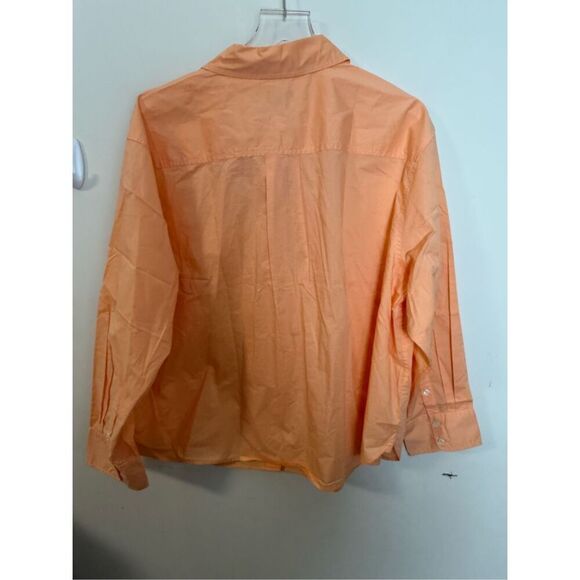 Talbots Cotton Poplin Button up Oxford Shirt in Peach 2X NWT - Picture 4 of 4